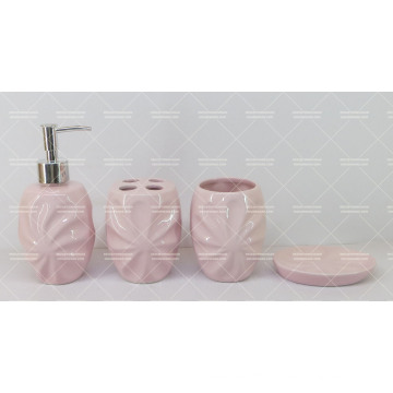 Embossed Ceramic Bathroom Set on Promotion